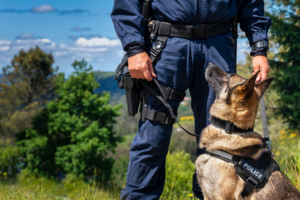 Police Drug Sniffing Dog